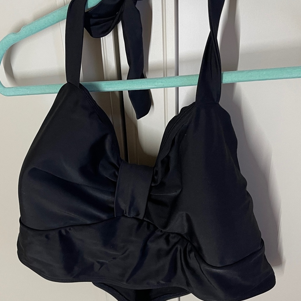 Halter Black Bikini Top Old Navy 2X